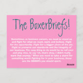 De Boxerbriefs BGBOP's. Briefkaart (Achterkant)