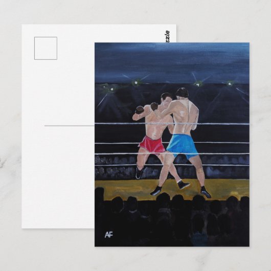 De Boxers Schilderij van Alfred Fox Briefkaart (Voorkant / Achterkant)