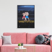 De Boxers Schilderij van Alfred Fox Canvas Afdruk (Insitu (Woonkamer))