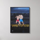 De Boxers Schilderij van Alfred Fox Canvas Afdruk (Voorkant)