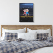 De Boxers Schilderij van Alfred Fox Canvas Afdruk (Insitu (Slaapkamer))