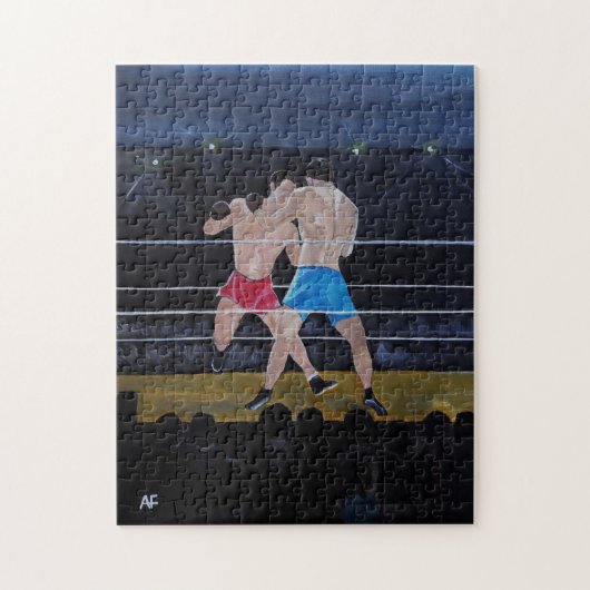 De Boxers Schilderij van Alfred Fox Legpuzzel (Verticaal)