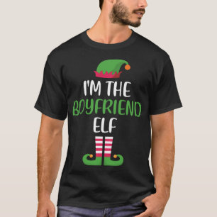 De Boyfriend Elf Familie Bijpassende Kerstmis Grap T-shirt
