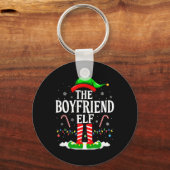 De Boyfriend Elf Grappige Xmas Elf Bijpassende Fam Sleutelhanger (Voorkant)