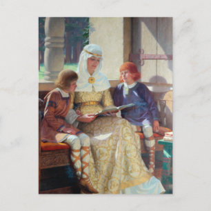 De Boyhood van Alfred de Grote, c. 1913 Briefkaart