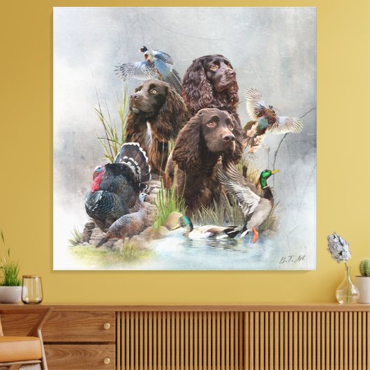 De Boykin Spaniël Canvas Afdruk (Insitu (Woonkamer))