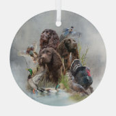 De Boykin Spaniël Glas Ornament (Achterkant)