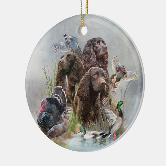 De Boykin Spaniël Keramisch Ornament (Links)