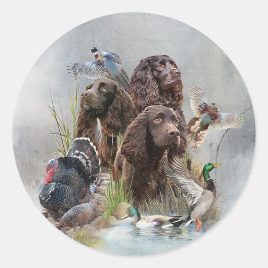 De Boykin Spaniël Ronde Sticker (Voorkant)