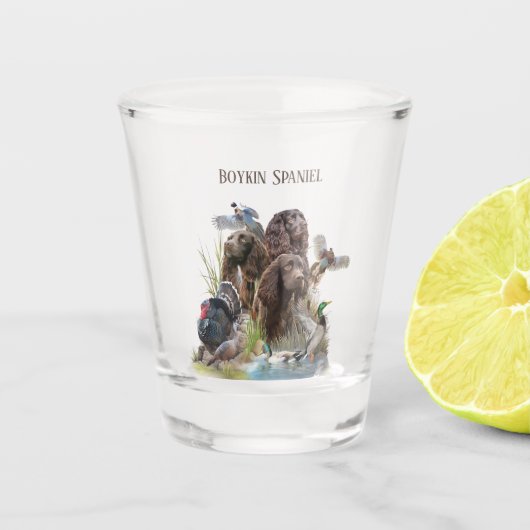 De Boykin Spaniël Shot Glas (Voorkant)