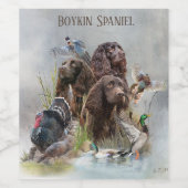 De Boykin Spaniël Wijn Etiket (Enkel label)
