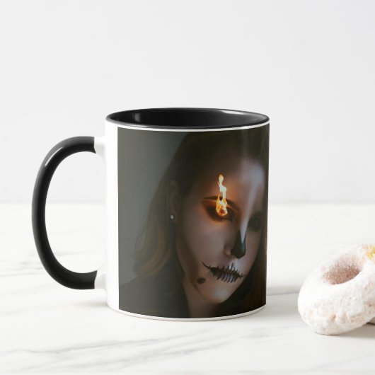 De boze Halloween mok (Met donut)