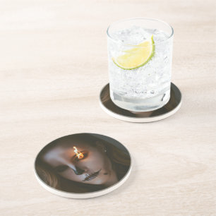 De boze Halloween Sandstone Coaster Zandsteen Onderzetter