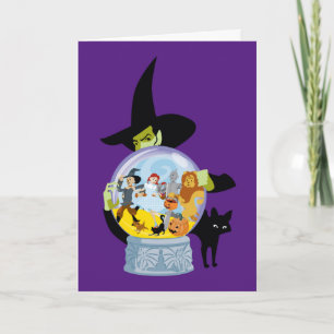 De Boze Heks Kristallen Bol Halloween Kaart