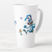 De boze konijn  latte mok (Rechterhoek)