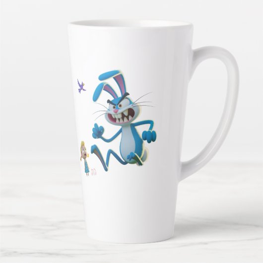De boze konijn  latte mok (Rechts)