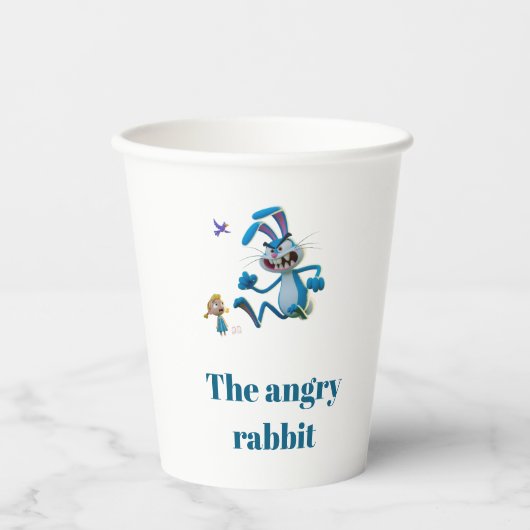 De boze konijn papieren bekers (Voorkant)