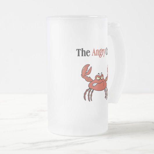 De boze krab matglas bierpul (Voorkant rechts)