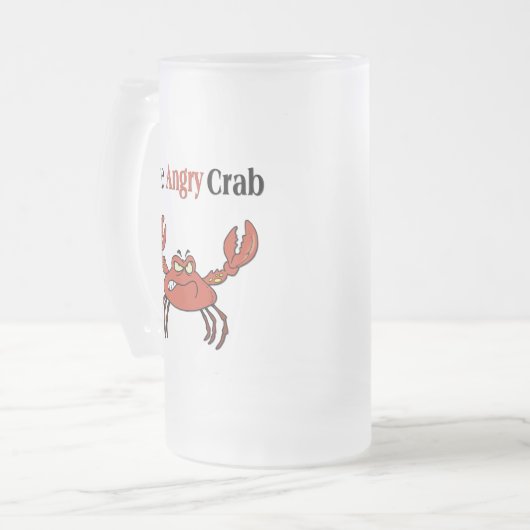 De boze krab matglas bierpul (Voorkant links)