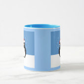 De boze Pinguïn van Kerstmis Mok (Midden)