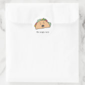 De boze Taco  Ronde Sticker (Tas)