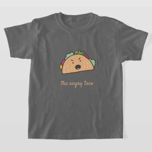 De boze  tekst van Taco Mad Taco Emoji T-shirt (Laagn)