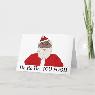 De boze Zwarte Kerstman, die u Boze Kerstmis Feestdagen Kaart