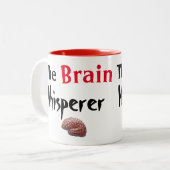 De braindrager tweekleurige koffiemok (Voorkant links)