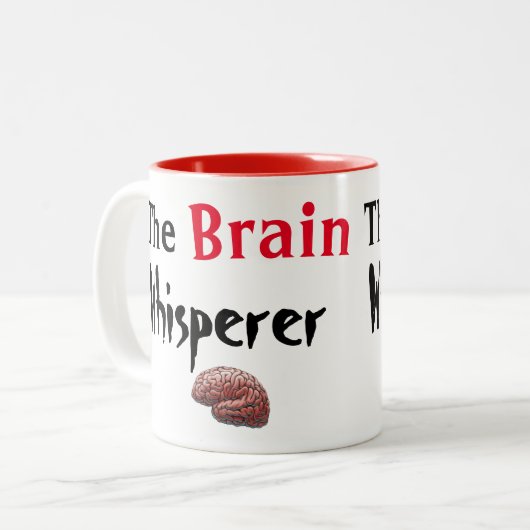 De braindrager tweekleurige koffiemok (Voorkant links)