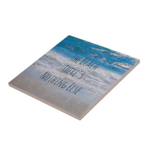De brak blauwe witte oceaangolven tegeltje