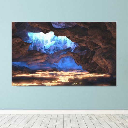 De brand binnen canvas afdruk (Insitu (Houten vloer))