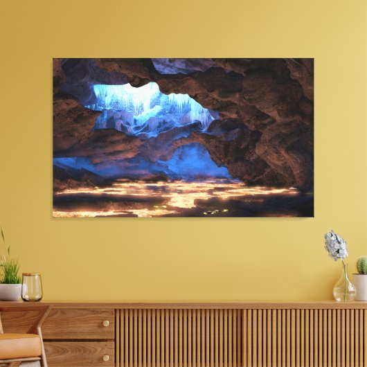 De brand binnen canvas afdruk (Insitu (Woonkamer))