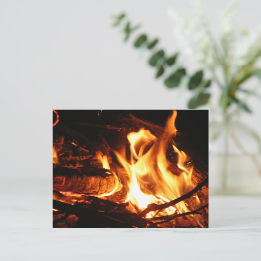 De Brand van het kamp Briefkaart (Staand voorkant)