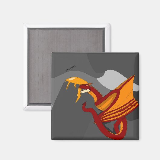 De branddraak magneet (Voorkant / Achterkant)