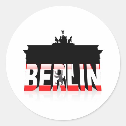 De Brandenburger Tor in Berlijn Ronde Sticker (Voorkant)