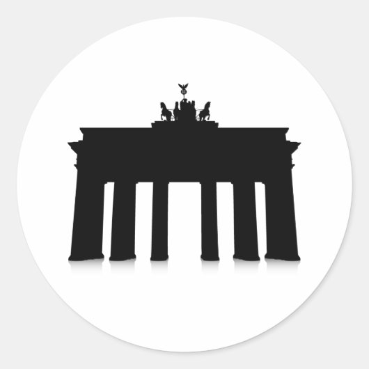 De Brandenburger Tor Ronde Sticker (Voorkant)