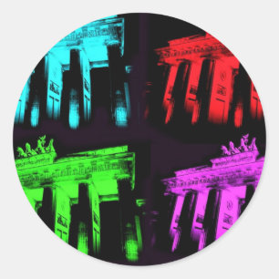De Brandenburgse gewas collage Ronde Sticker