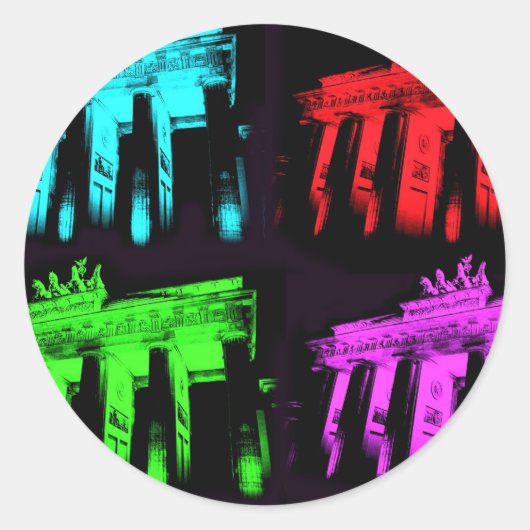 De Brandenburgse gewas collage Ronde Sticker (Voorkant)