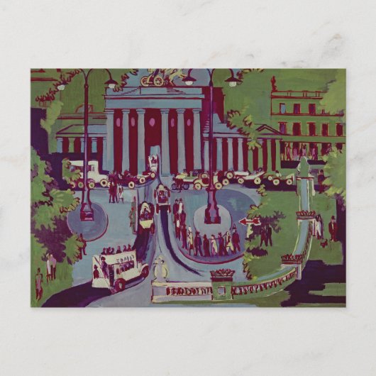 De Brandenburgse poort, Berlijn, 1929 Briefkaart (Voorkant)