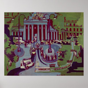 De Brandenburgse poort, Berlijn, 1929 Poster