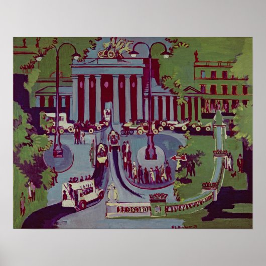 De Brandenburgse poort, Berlijn, 1929 Poster (Voorkant)