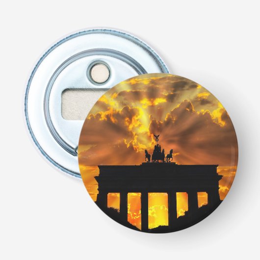De Brandenburgse poort, Berlijn Button Flesopener (Voorkant)