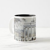 De Brandenburgse poort, Berlijn Tweekleurige Koffiemok (Voorkant links)