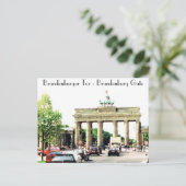 De Brandenburgse poort Briefkaart (Staand voorkant)