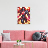 De brandende handhaver canvas afdruk (Insitu (Woonkamer))