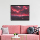De brandende hemel canvas afdruk (Insitu (Woonkamer))