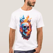 De brandende schedel t-shirt (Voorkant)