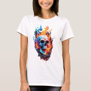 De brandende schedel t-shirt