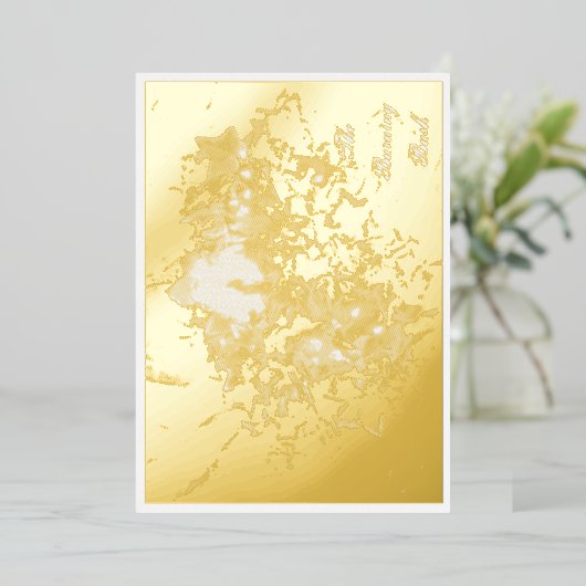 "De brandende struik" Echte folie kerstkaart Feestdagenkaart (Staand Voorkant)