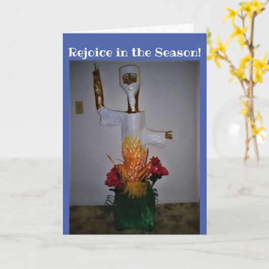 "De brandende struik" Pasen kaart (Gele Bloem)